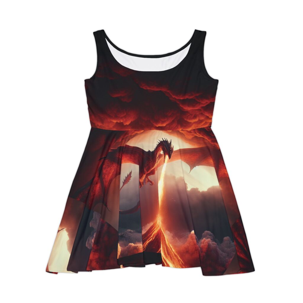 Fire Dragon Skater Dress for Women
