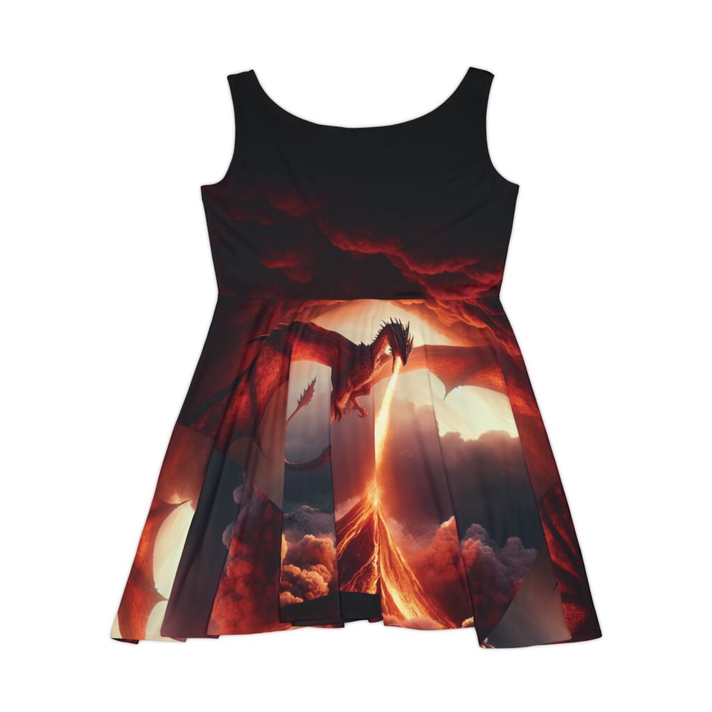 Fire Dragon Skater Dress for Women