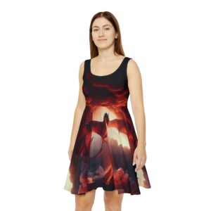 Fire Dragon Skater Dress for Women