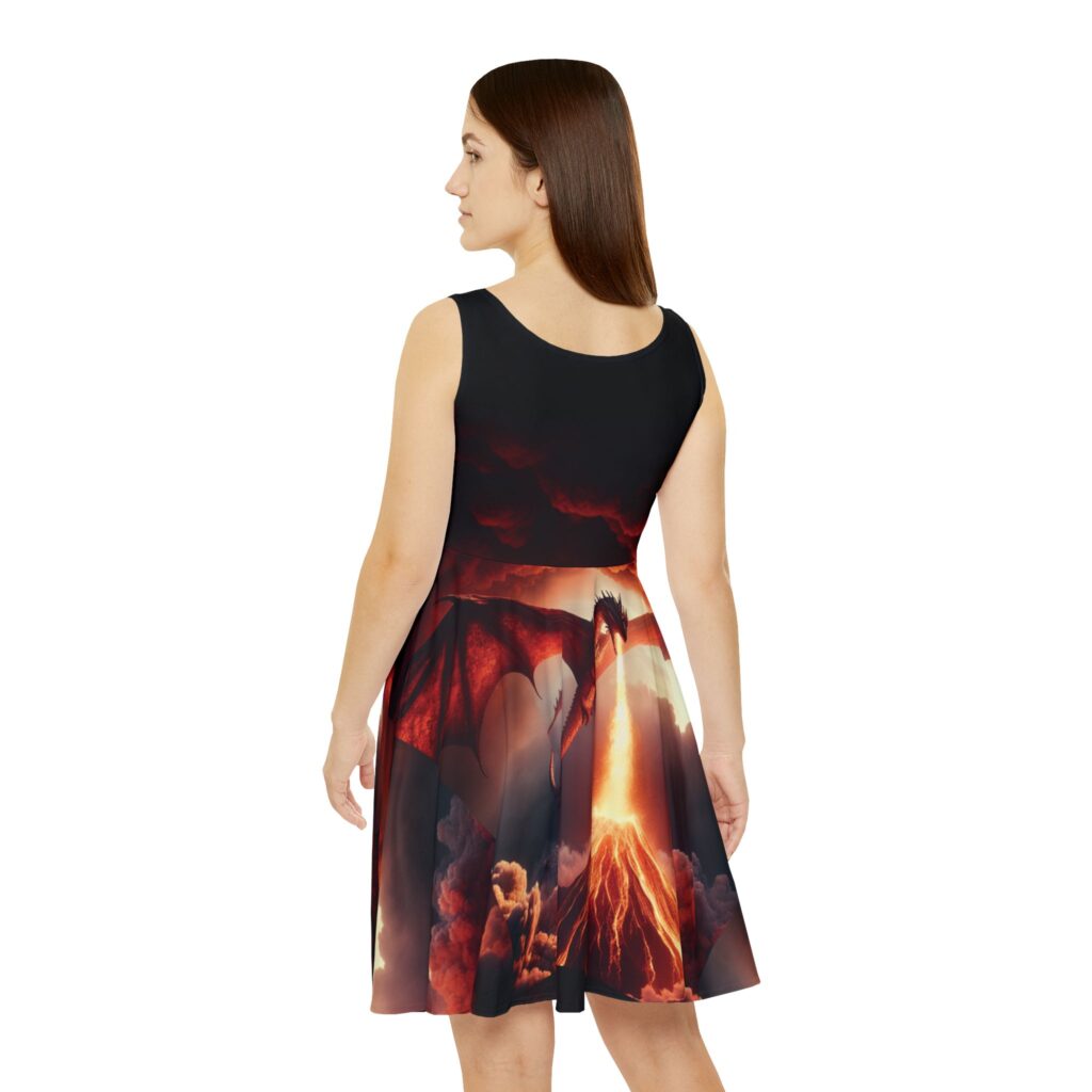 Fire Dragon Skater Dress for Women