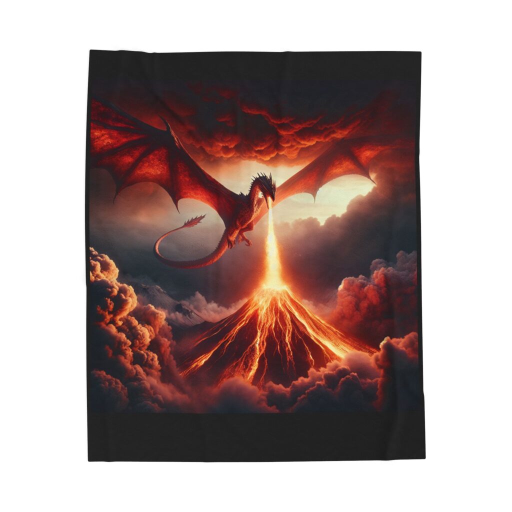 Dragon Battle Plush Blanket: Epic Comfort for Fantasy Fans