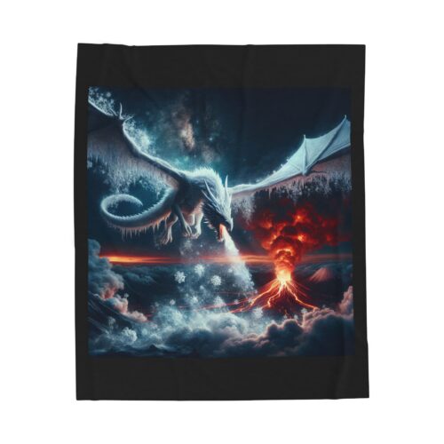 Clash of Legends: Fire & Ice Dragon Blanket