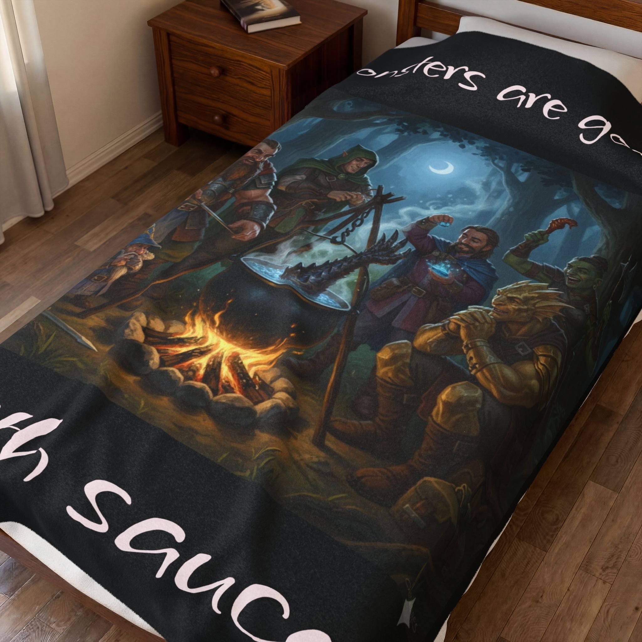 Monsters Are Good... With Sauce - Velveteen Plush Blanket 2 Monsters are good... With sauce - velveteen plush blanket - image 2