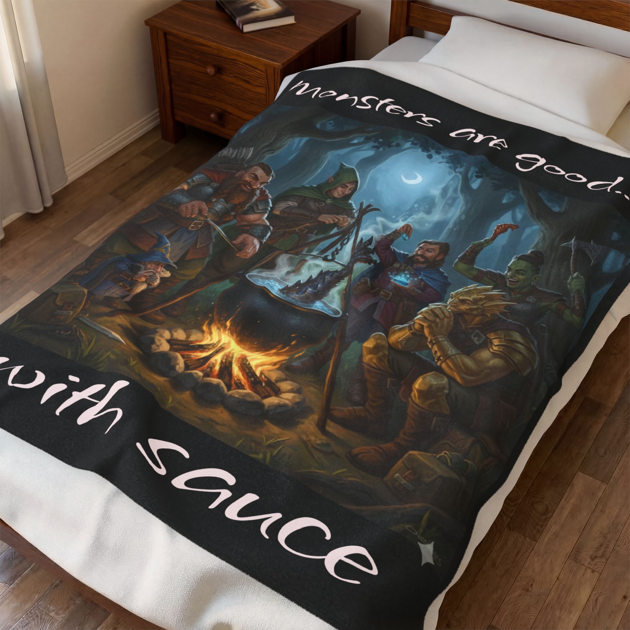 Monsters Are Good... With Sauce - Velveteen Plush Blanket 3 Monsters are good... With sauce - velveteen plush blanket - image 3