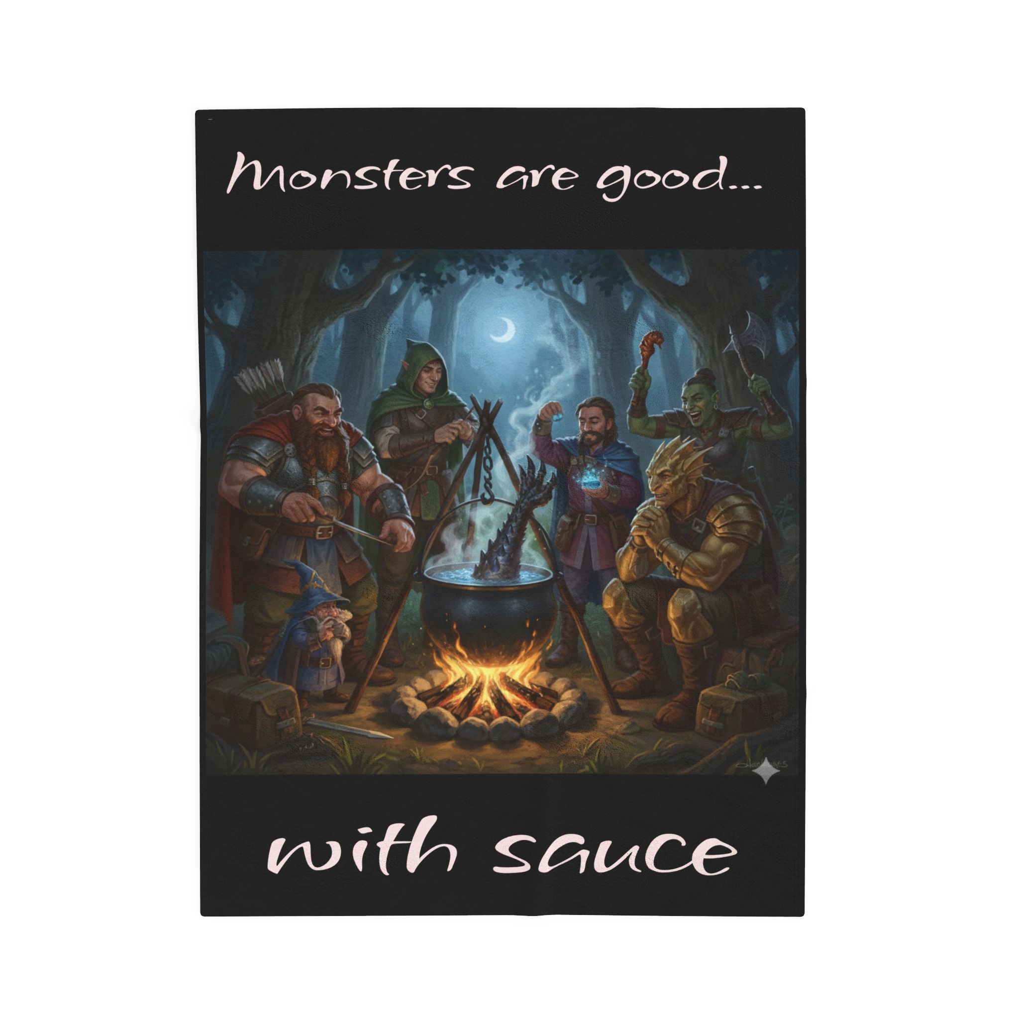 Monsters Are Good... With Sauce - Velveteen Plush Blanket 5 Monsters are good... With sauce - velveteen plush blanket - image 5