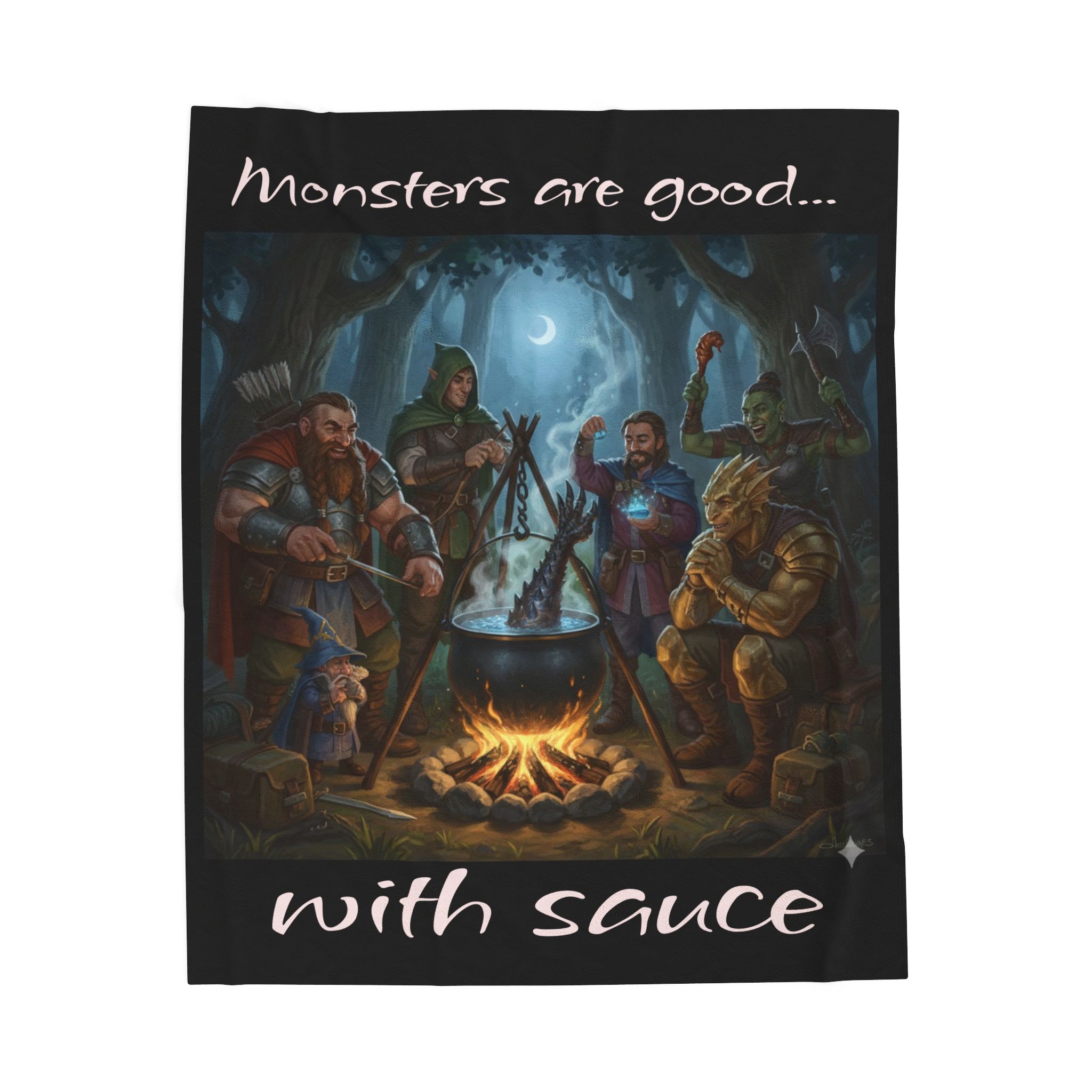 Monsters Are Good... With Sauce - Velveteen Plush Blanket 4 Monsters are good... With sauce - velveteen plush blanket - image 4