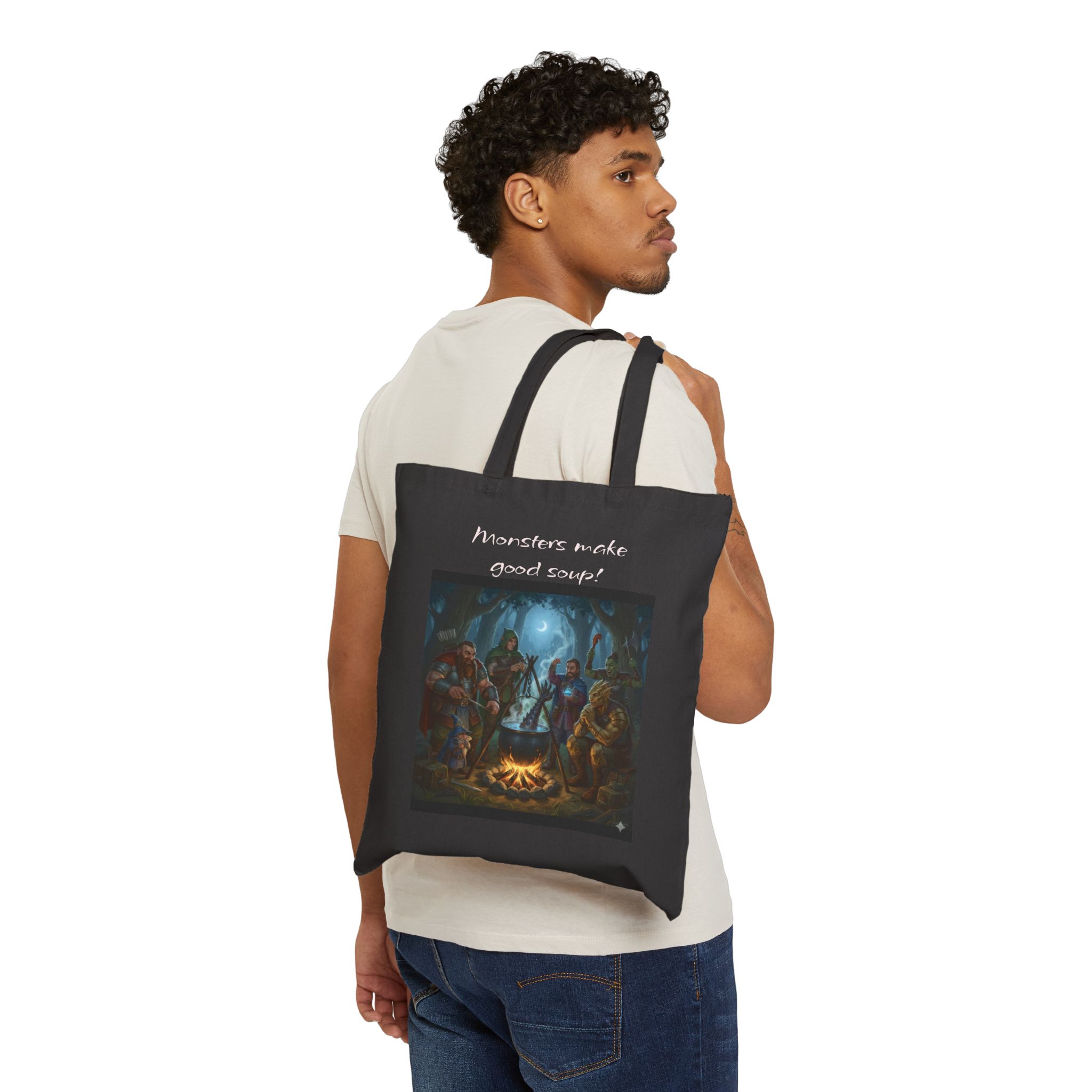 Monsters Make Good Soup! From Dungeon Crawl To Grocery Run. - Totebag 2 Monsters make good soup! From dungeon crawl to grocery run. - totebag - image 2