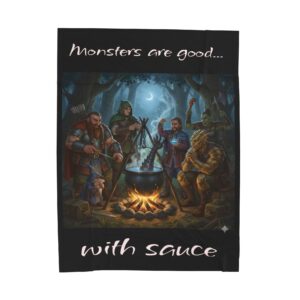 Monsters are good... with sauce - Velveteen Plush Blanket