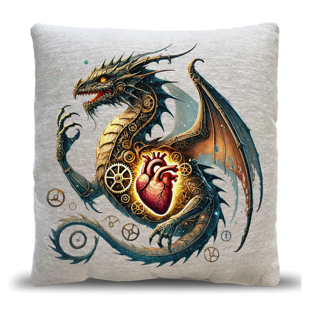 Clockwork Dragon Pillow | Steampunk Mechanical Dragon Cushion 5 Clockwork dragon pillow | steampunk mechanical dragon cushion - image 5
