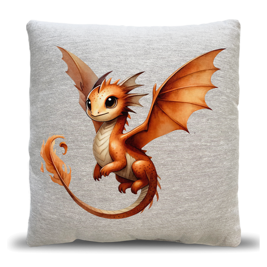 Fire Dragon Pillow | Fantasy Baby Dragon Throw Cushion 5 Fire dragon pillow | fantasy baby dragon throw cushion - image 5