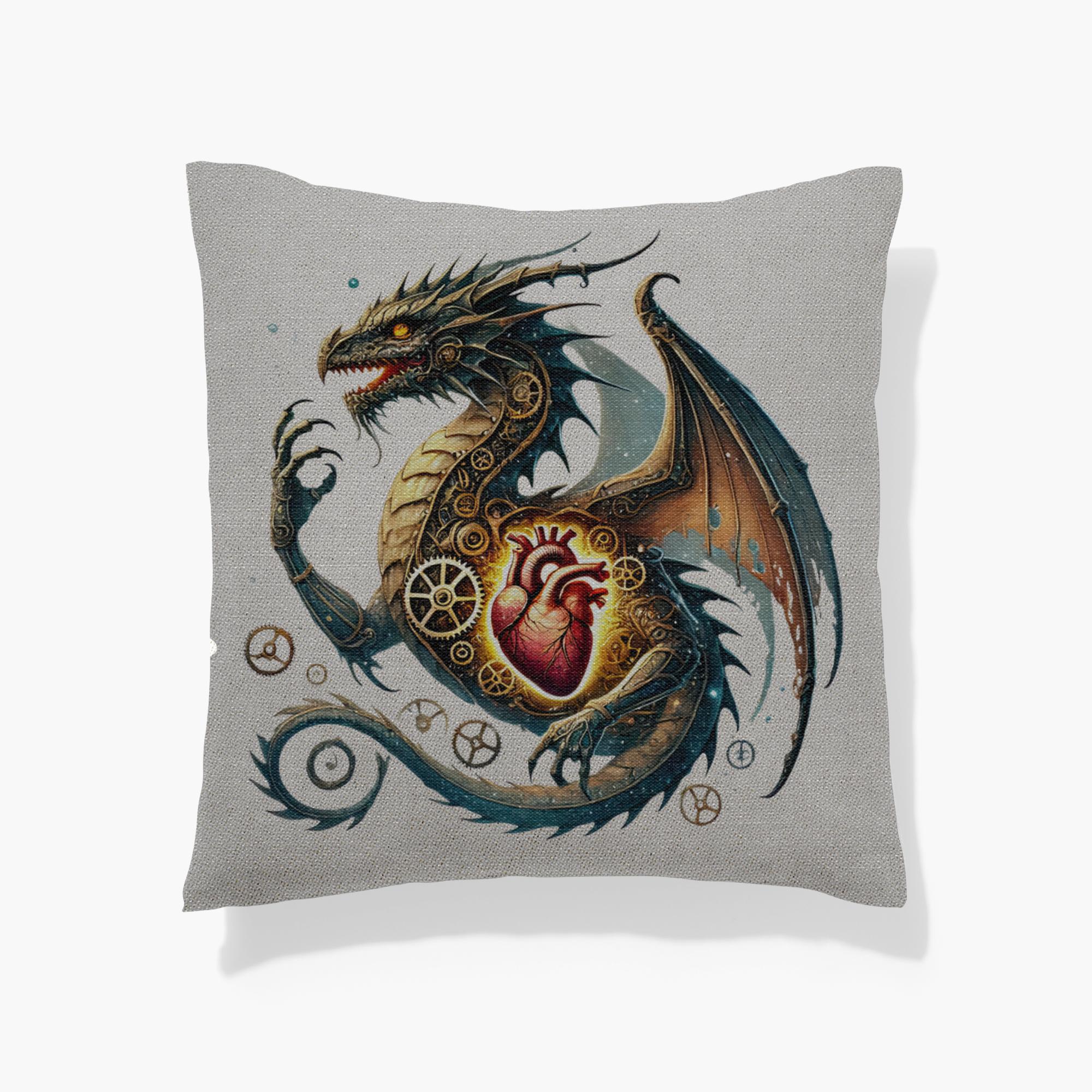 Clockwork Dragon Pillow | Steampunk Mechanical Dragon Cushion 3 Clockwork dragon pillow | steampunk mechanical dragon cushion - image 3