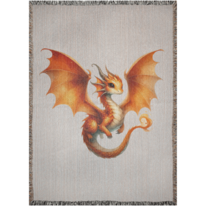 Fire Dragon Woven Blanket