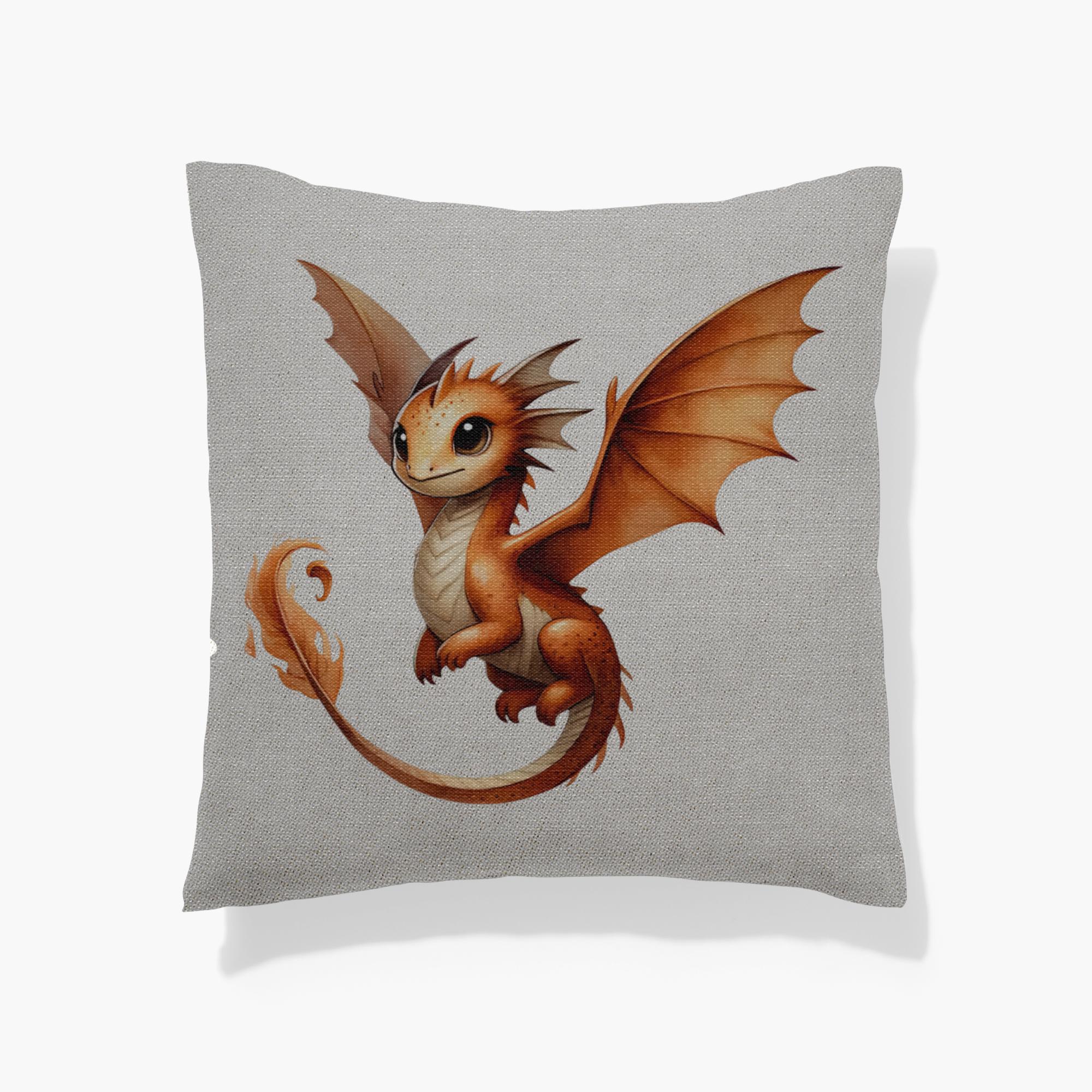 Fire Dragon Pillow | Fantasy Baby Dragon Throw Cushion 3 Fire dragon pillow | fantasy baby dragon throw cushion - image 3