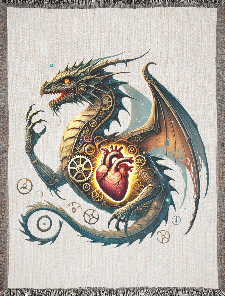 Clockwork Heart Dragon Blanket 3 Clockwork heart dragon blanket