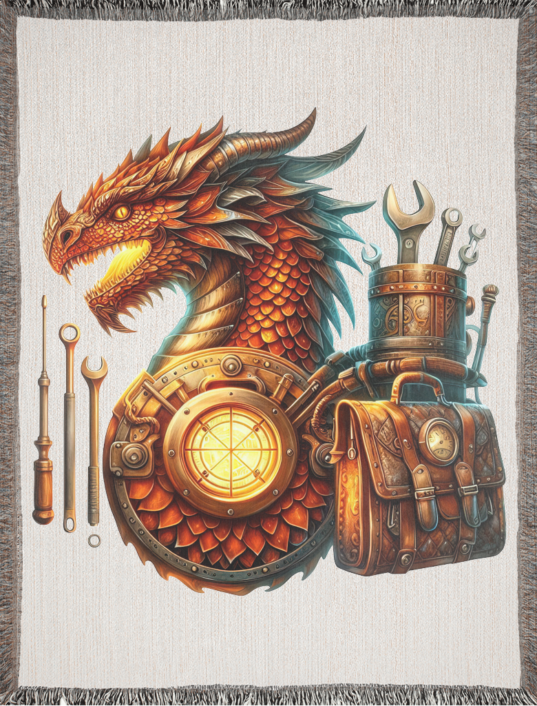 Steampunk Dragon Forge Blanket 3 Steampunk dragon forge blanket