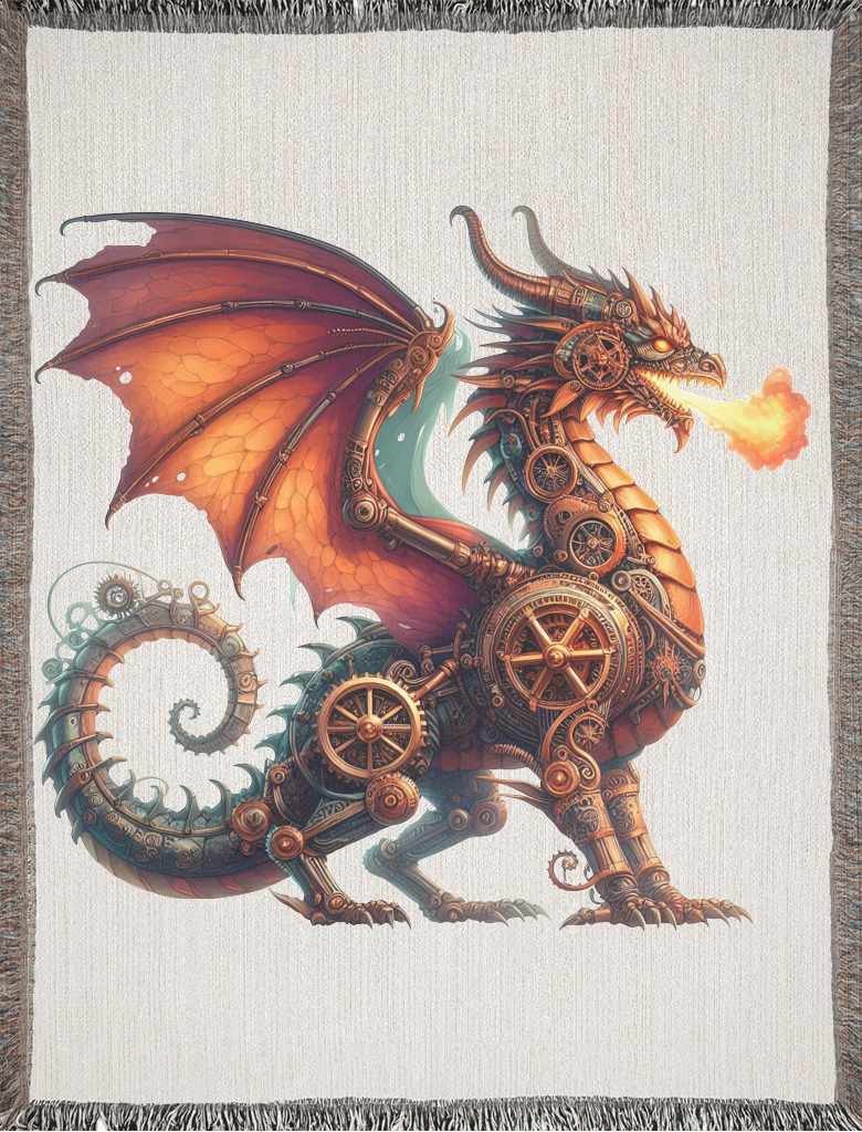Inferno Gears Steampunk Dragon Blanket 3 Inferno gears steampunk dragon blanket
