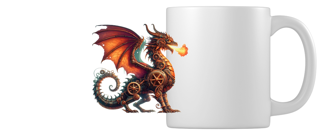Steampunk Dragon Fire Coffee Mug