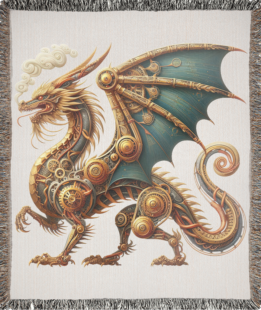 Gearwork Dragon Fantasy Throw 2 Gearwork dragon fantasy throw