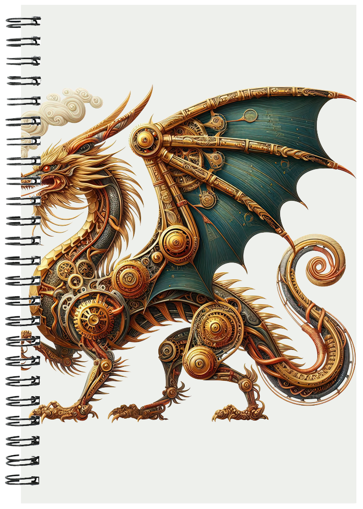 Steampunk Dragon Machine Notebook