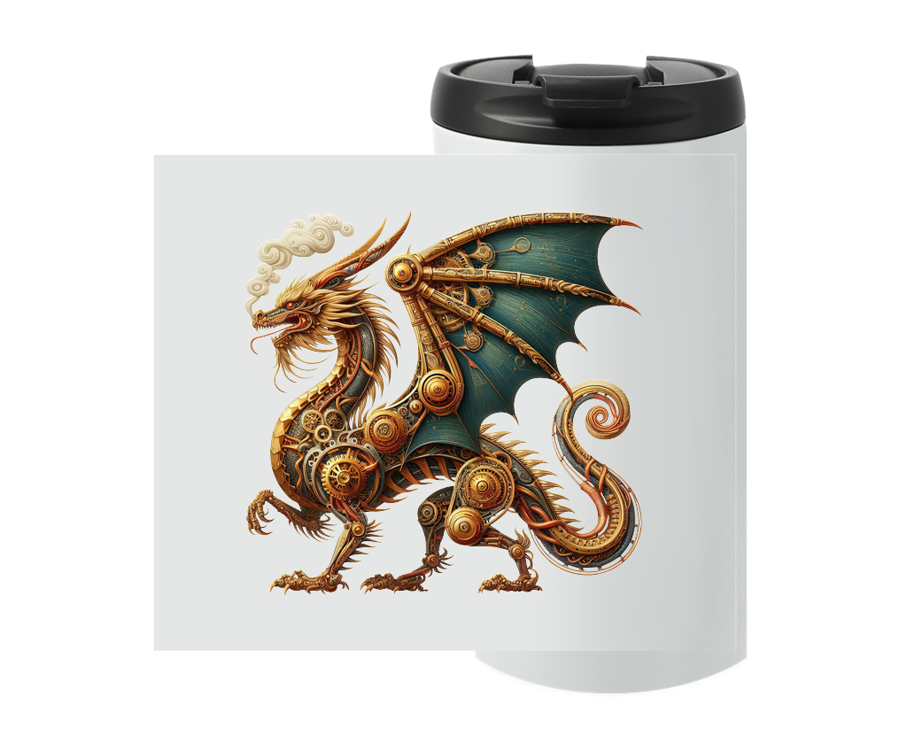 Golden Gears Dragon Travel Mug