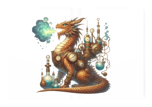 Steampunk Alchemist Dragon Journal