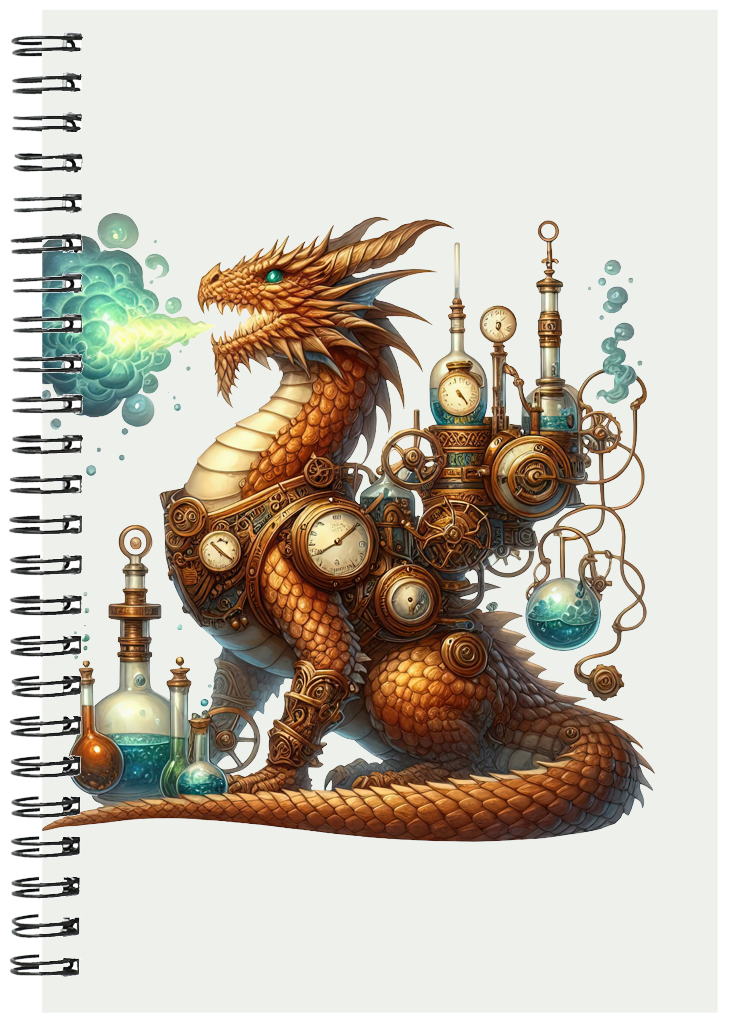 Steampunk Alchemist Dragon Notebook 1 Steampunk alchemist dragon notebook