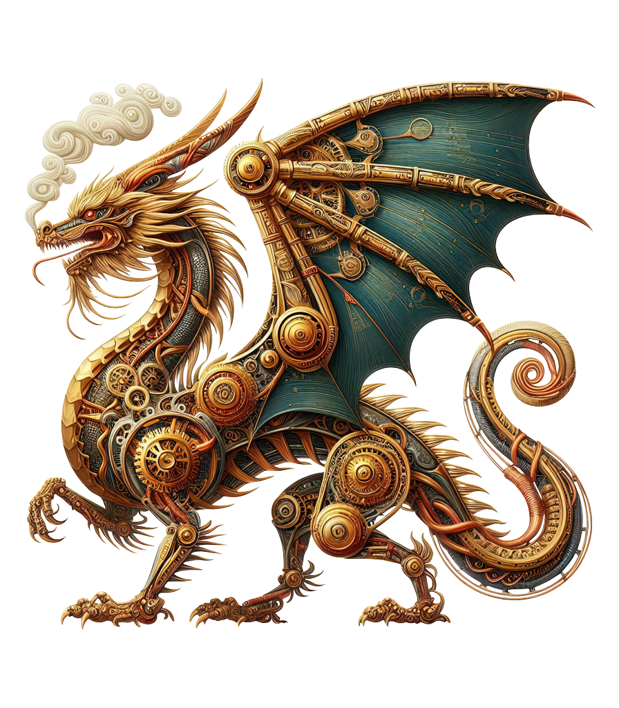 Golden Steampunk Dragon Sweatshirt 1 Golden steampunk dragon sweatshirt