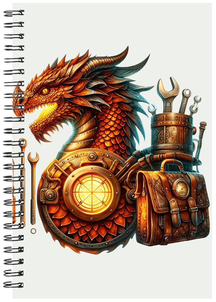 Steampunk Dragon Mechanic Notebook 1 Steampunk dragon mechanic notebook
