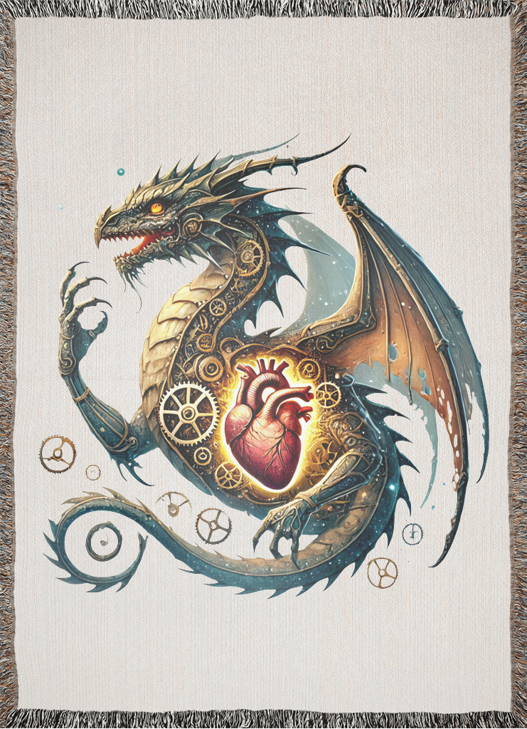 Clockwork Heart Dragon Blanket