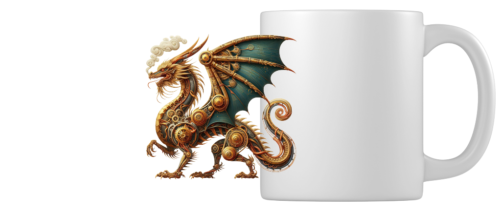 Steampunk Dragon Cogwork Coffee Mug