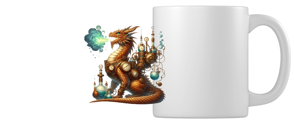 Steampunk Alchemist Dragon Coffee Mug